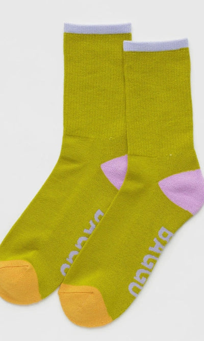 Baggu Ribbed Sock - S/M / Citron - ACC