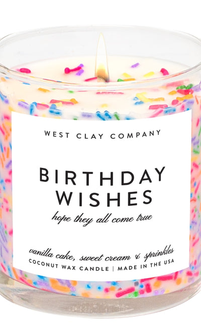 Birthday Wishes Sprinkle Candle | Vanilla Bday Cake Scented - Gift Box - 310 Home/Gift