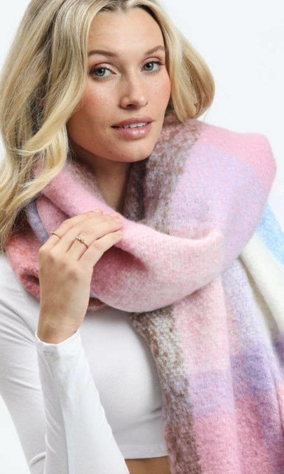 Dolly Multicolor Scarf: Pink Multi - Pink Multi - ACC
