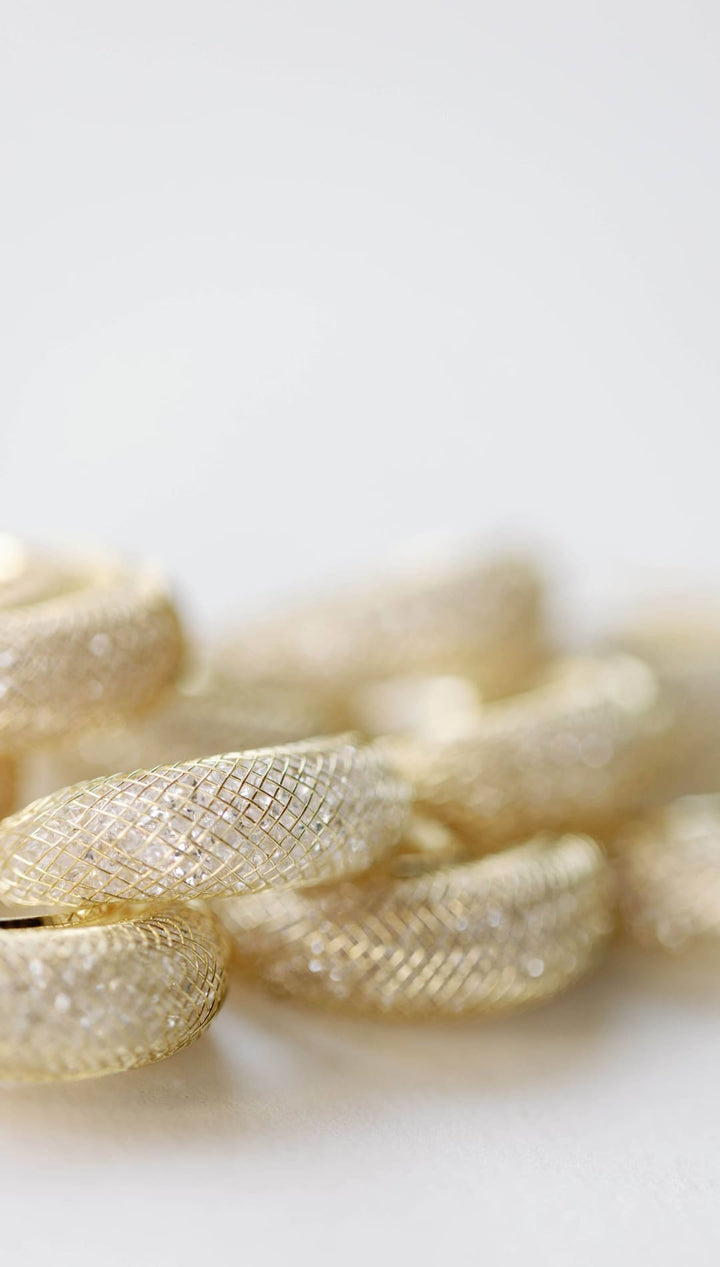 Gold Mesh Hoop Earrings - 260 Jewelry