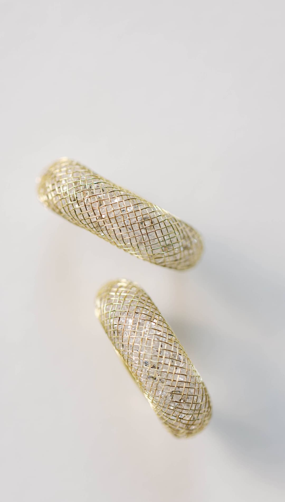 Gold Mesh Hoop Earrings - 260 Jewelry