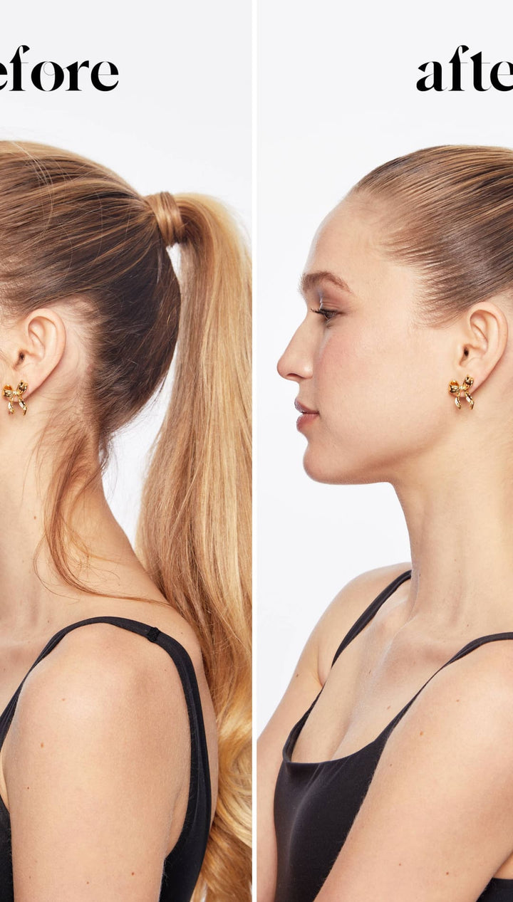 Golden ponytail hair extension