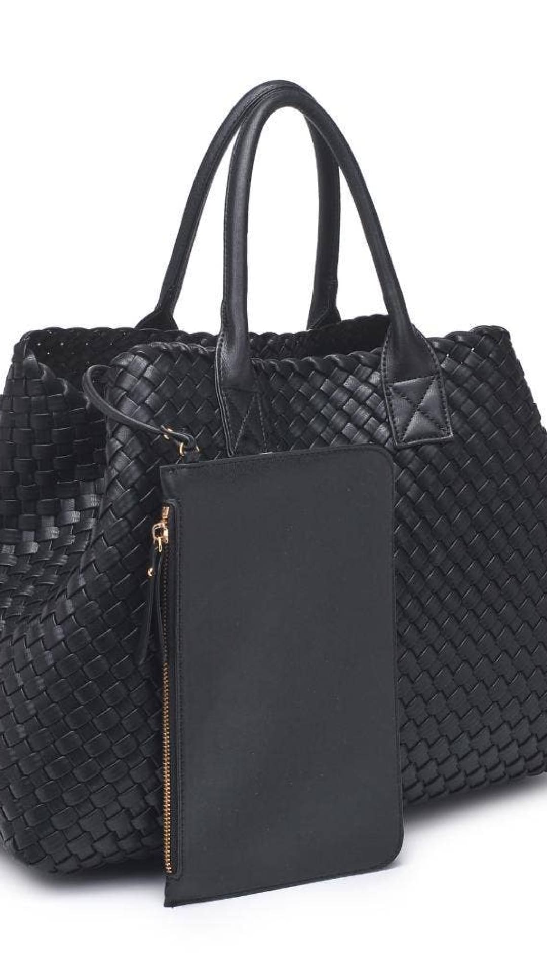 Ithaca Woven Vegan Leather Tote - 270 Handbags