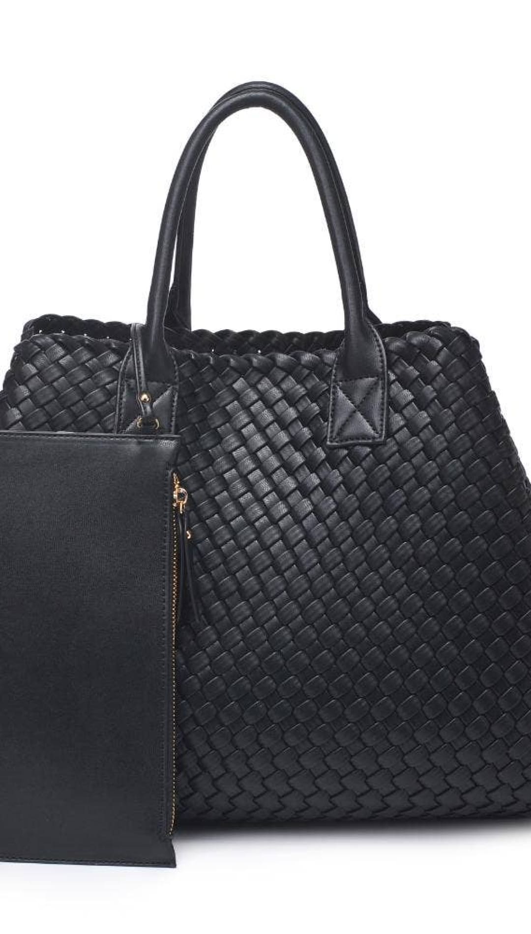 Ithaca Woven Vegan Leather Tote - 270 Handbags