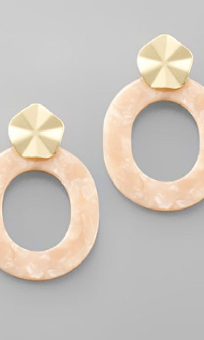 Peach Ring Earrings - Earrings