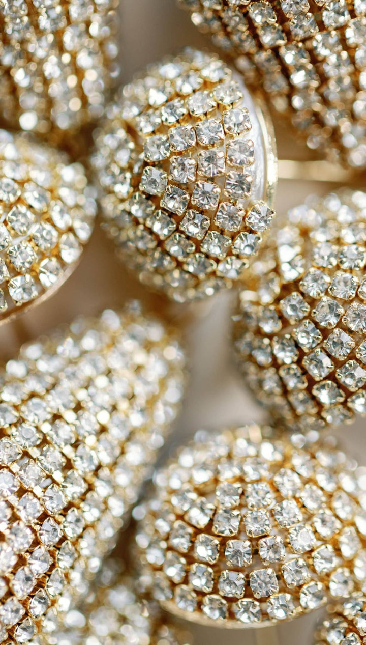 Rhinestone Wrapped Lido Drop Holiday Statement Earrings - 260 Jewelry