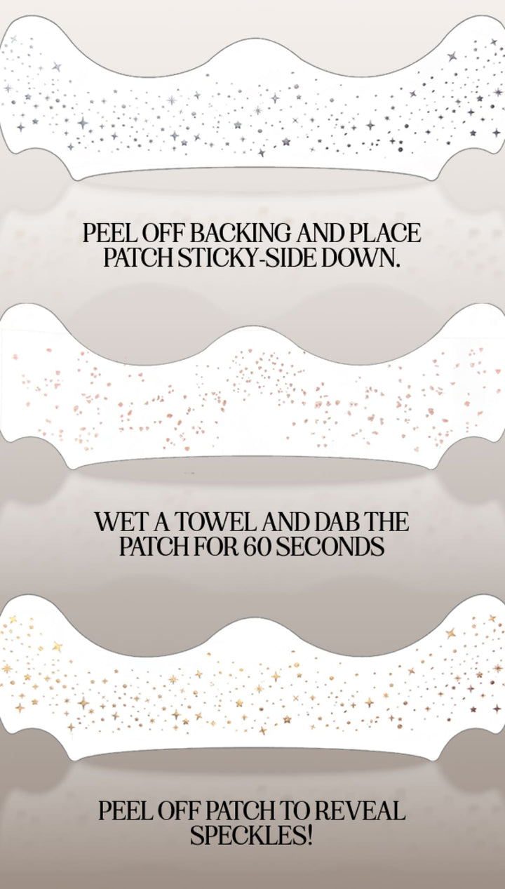 Makeup patch application instructions.