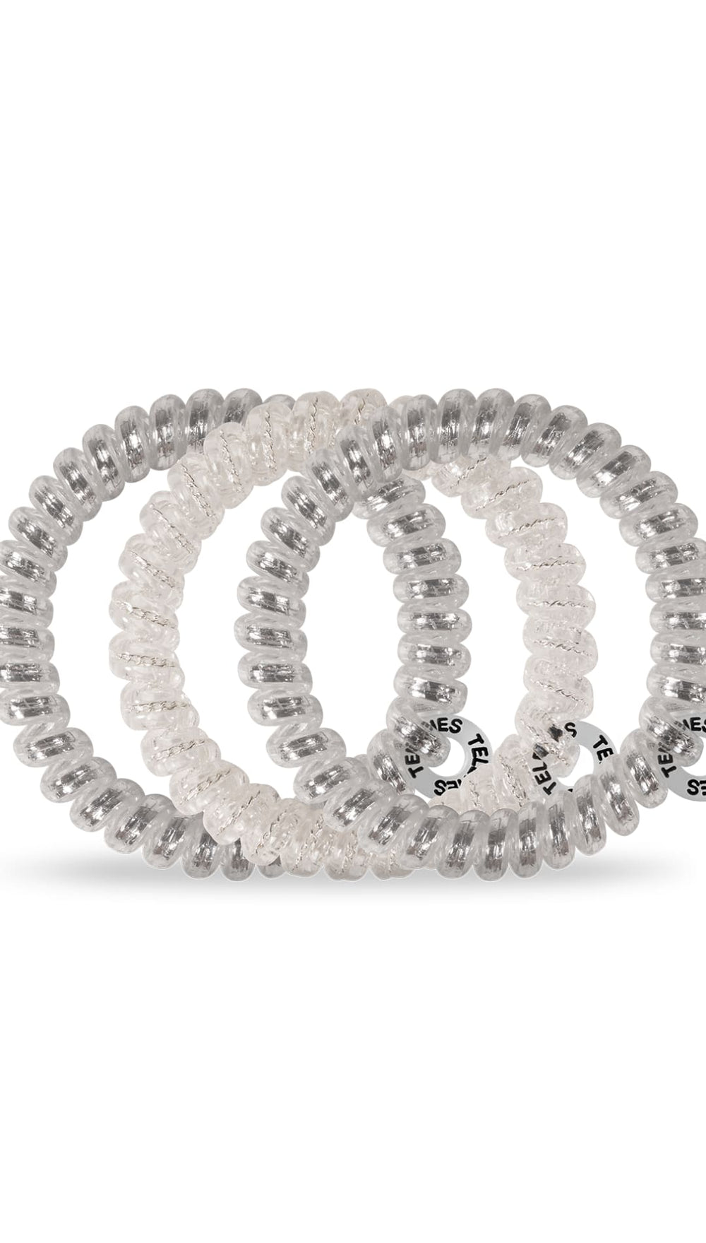 Clear spiral hair ties set of 10