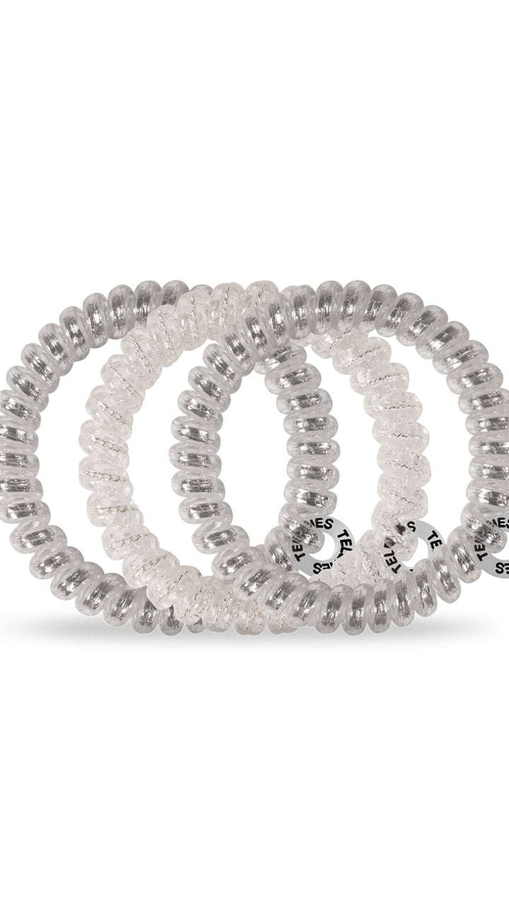 Clear spiral hair ties set of 10