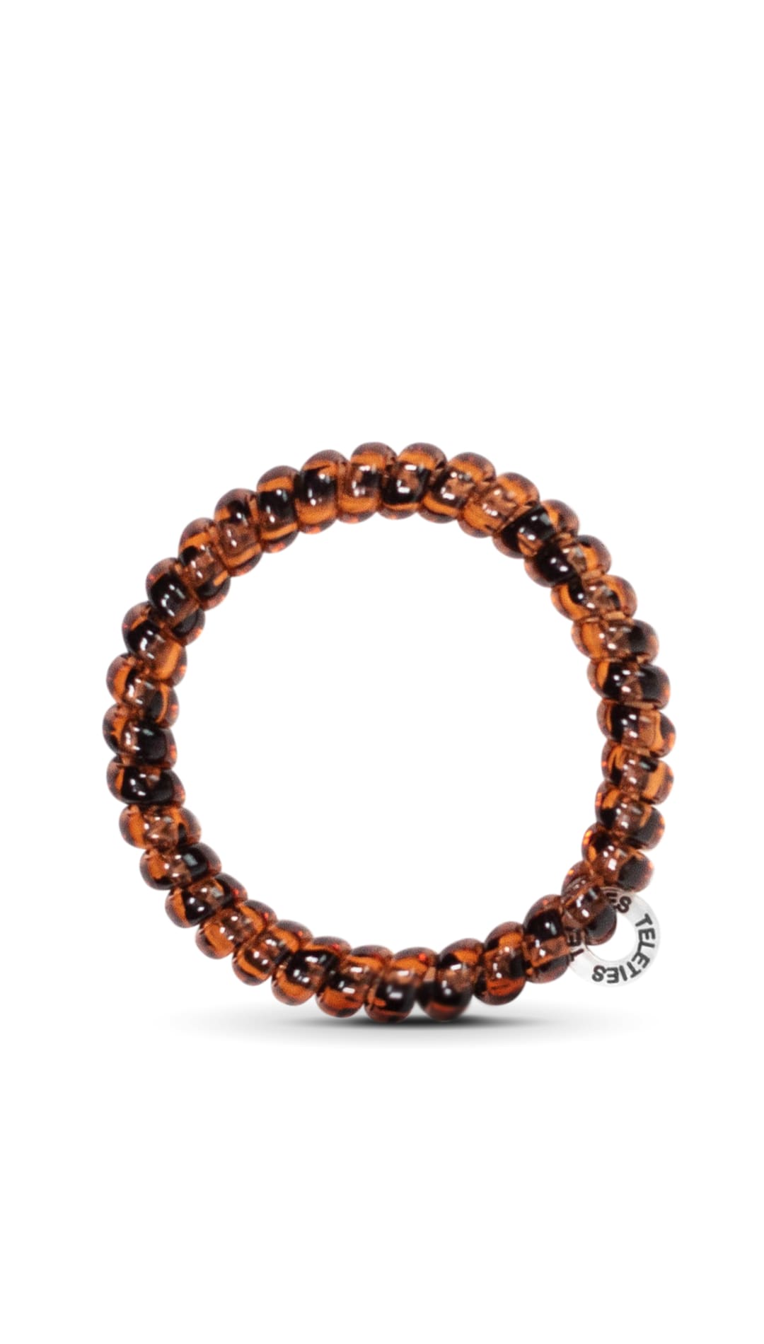 Amber beaded bracelet with a smooth, glossy finish.