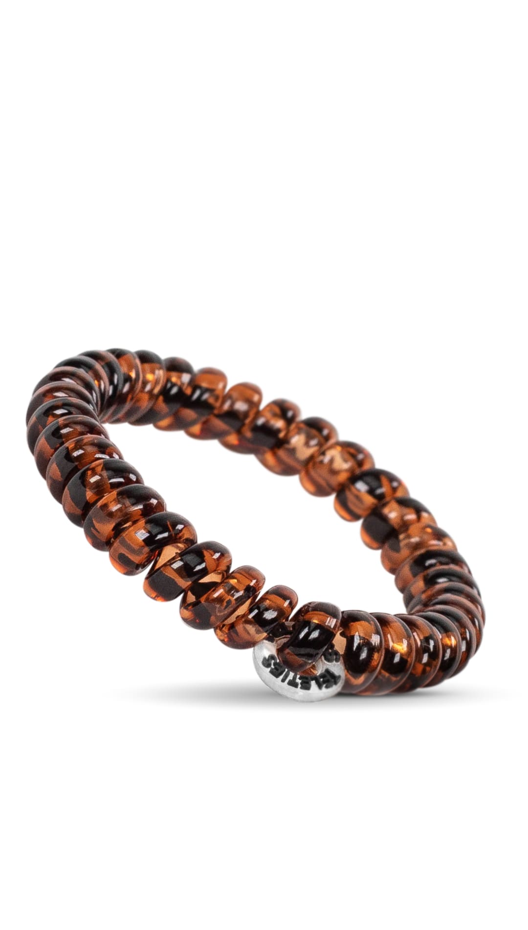 Tiger eye beaded bracelet with silver clasp.
