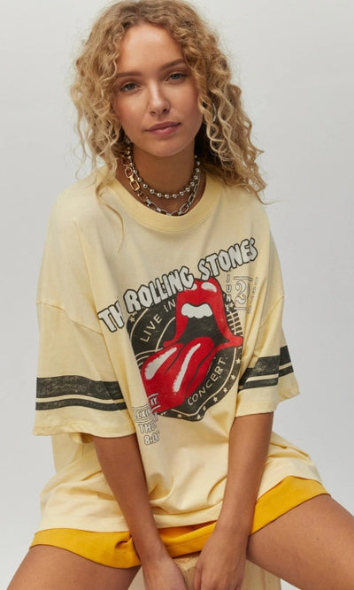 Rolling Stones Concert Stamp Tee - One Size - Shirts & Tops