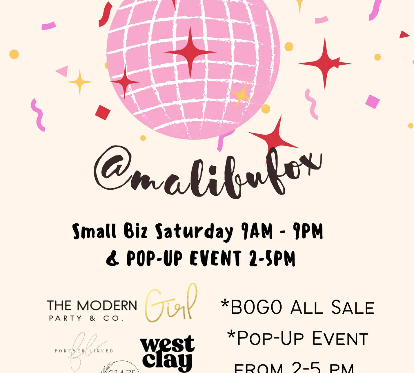 Small Biz Saturday SALE & Pop-Up Event