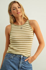 Under The Palm Stripe Tank