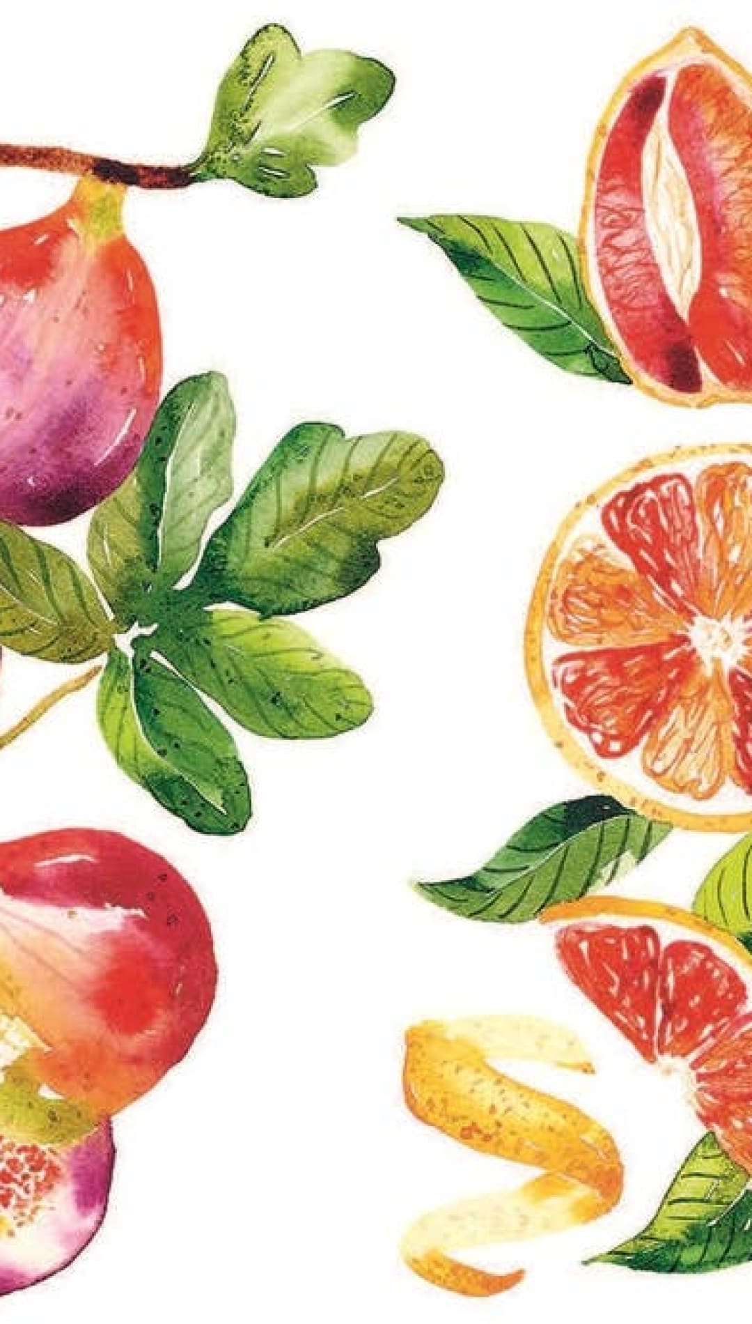 Grapefruit fruit set with vibrant pink and white segments, green leaves, and a natural texture.