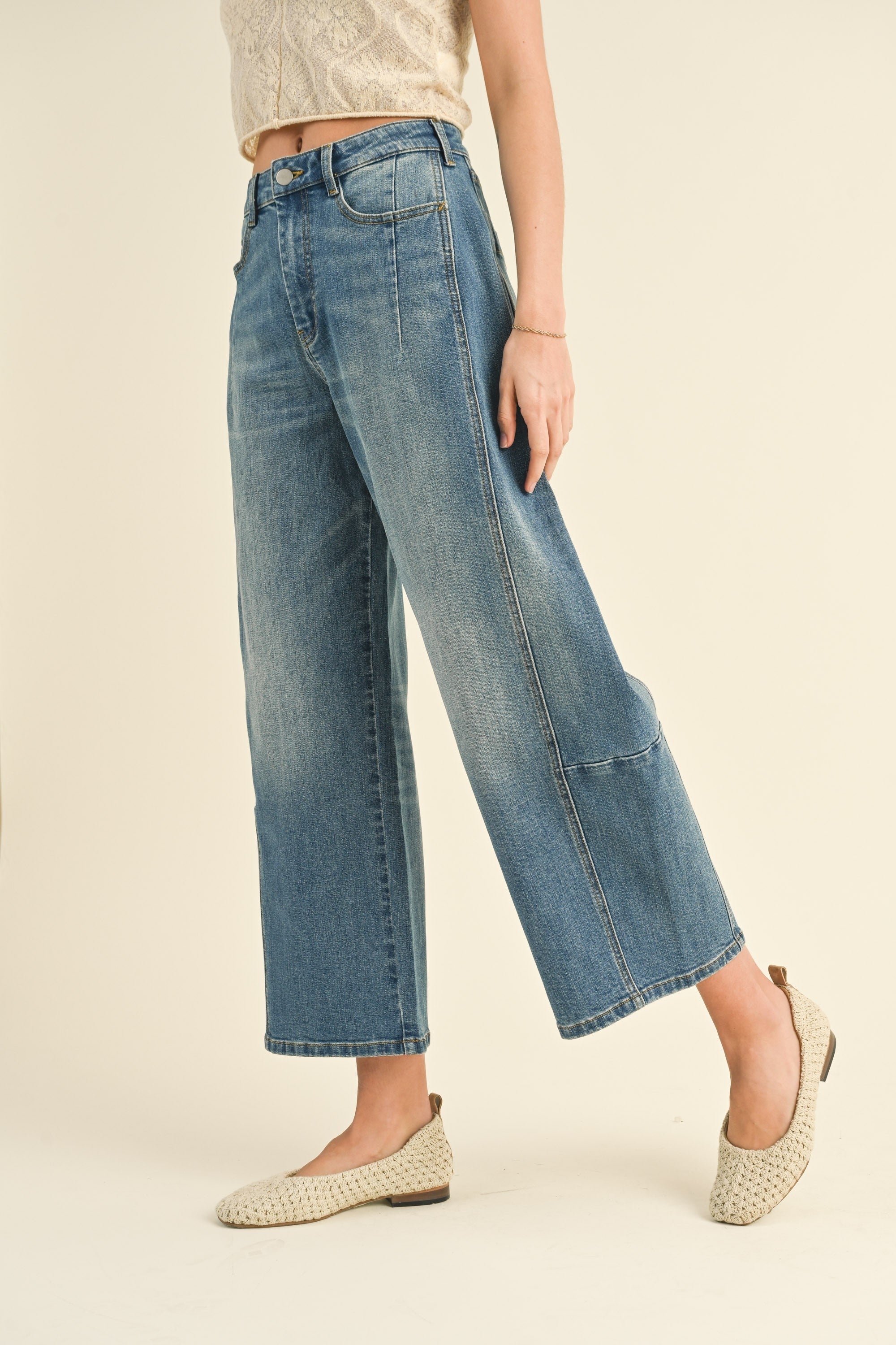 Sophia Stretch Barrel Jeans