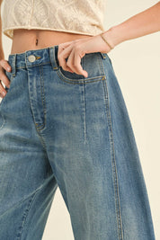 Sophia Stretch Barrel Jeans