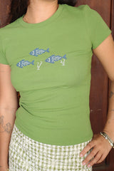 Pesca Embroidered Tee