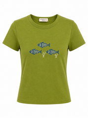 Pesca Embroidered Tee