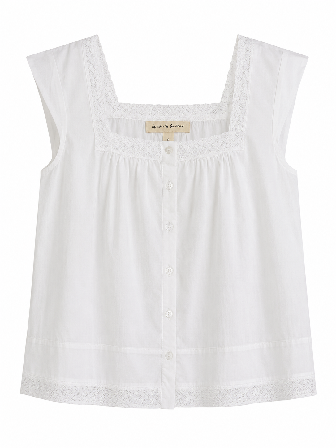 Cote Lace Button Top