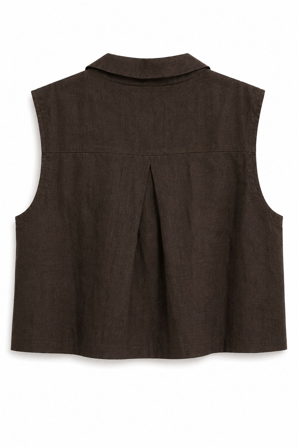 Tulum Linen Top - Brown