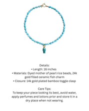 Cassis Pendant Necklace - Blue