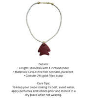 Portofino Lava Fish Necklace