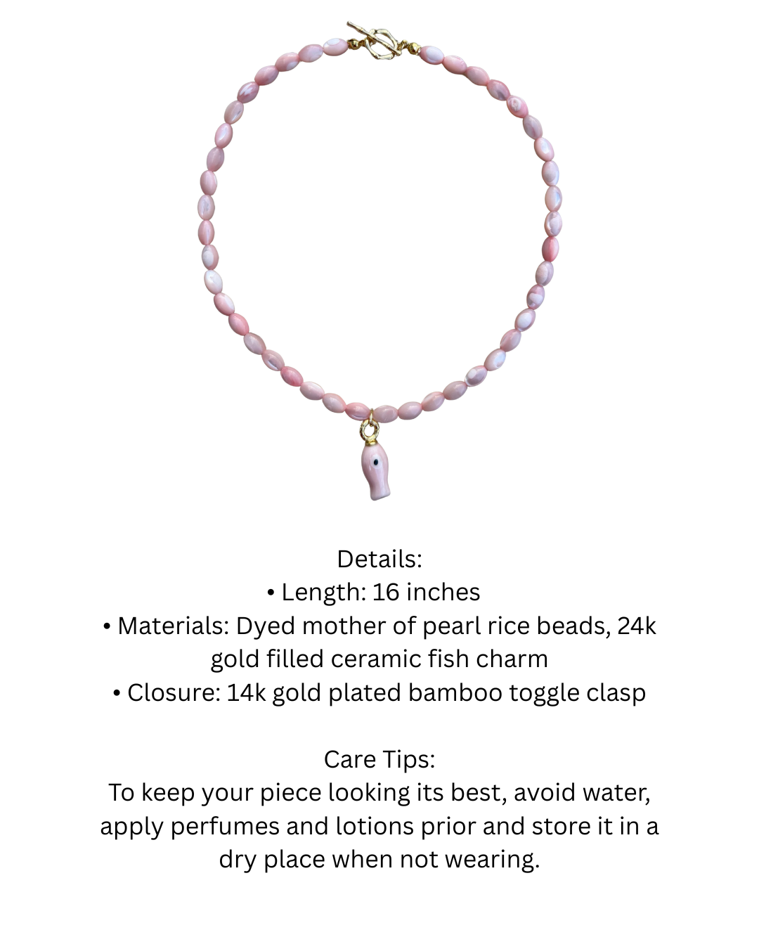 Cassis Pendant Necklace - Pink