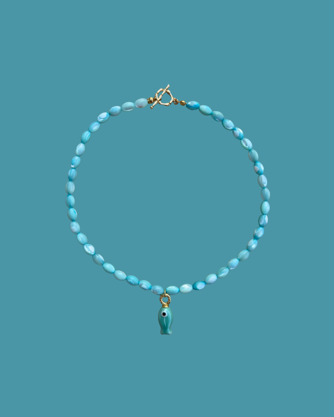 Cassis Pendant Necklace - Blue