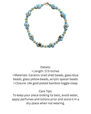 Capri Shell Necklace - Blue