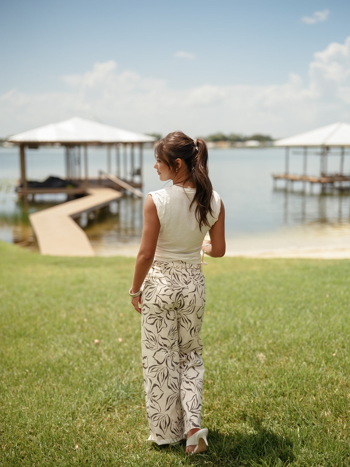 Saint Tropez Floral Denim Pant