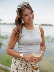 Limoncello Lace Trim Tank
