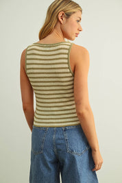 Under The Palm Stripe Tank