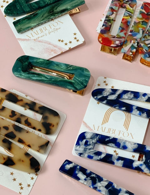 Acrylic Hair Clip Trio Set - ACC