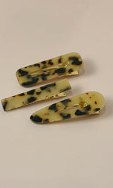 Acrylic Hair Clip Trio Set