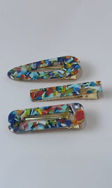 Acrylic Hair Clip Trio Set