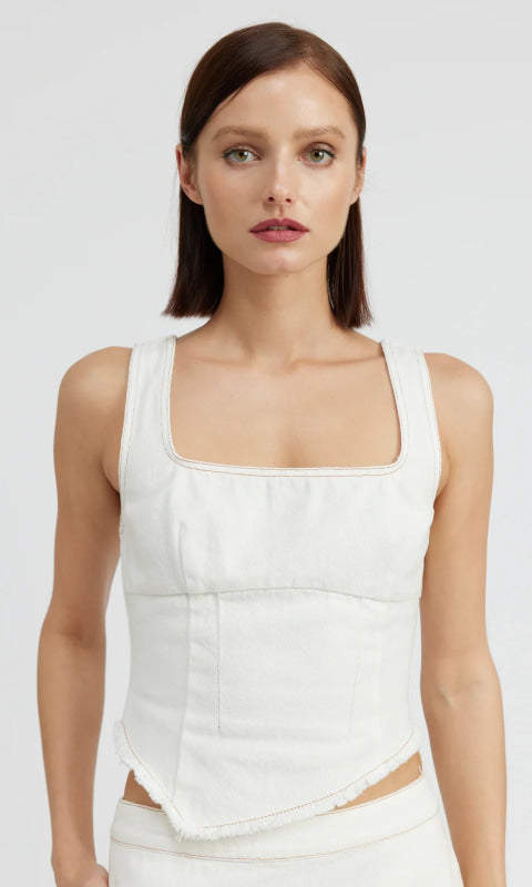 Anika Asymmetrical Corset Top - 120 Sleeveless