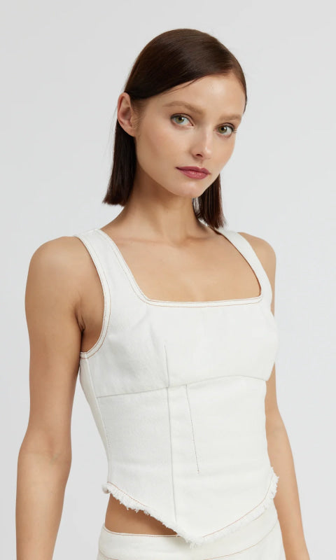 Anika Asymmetrical Corset Top - 120 Sleeveless