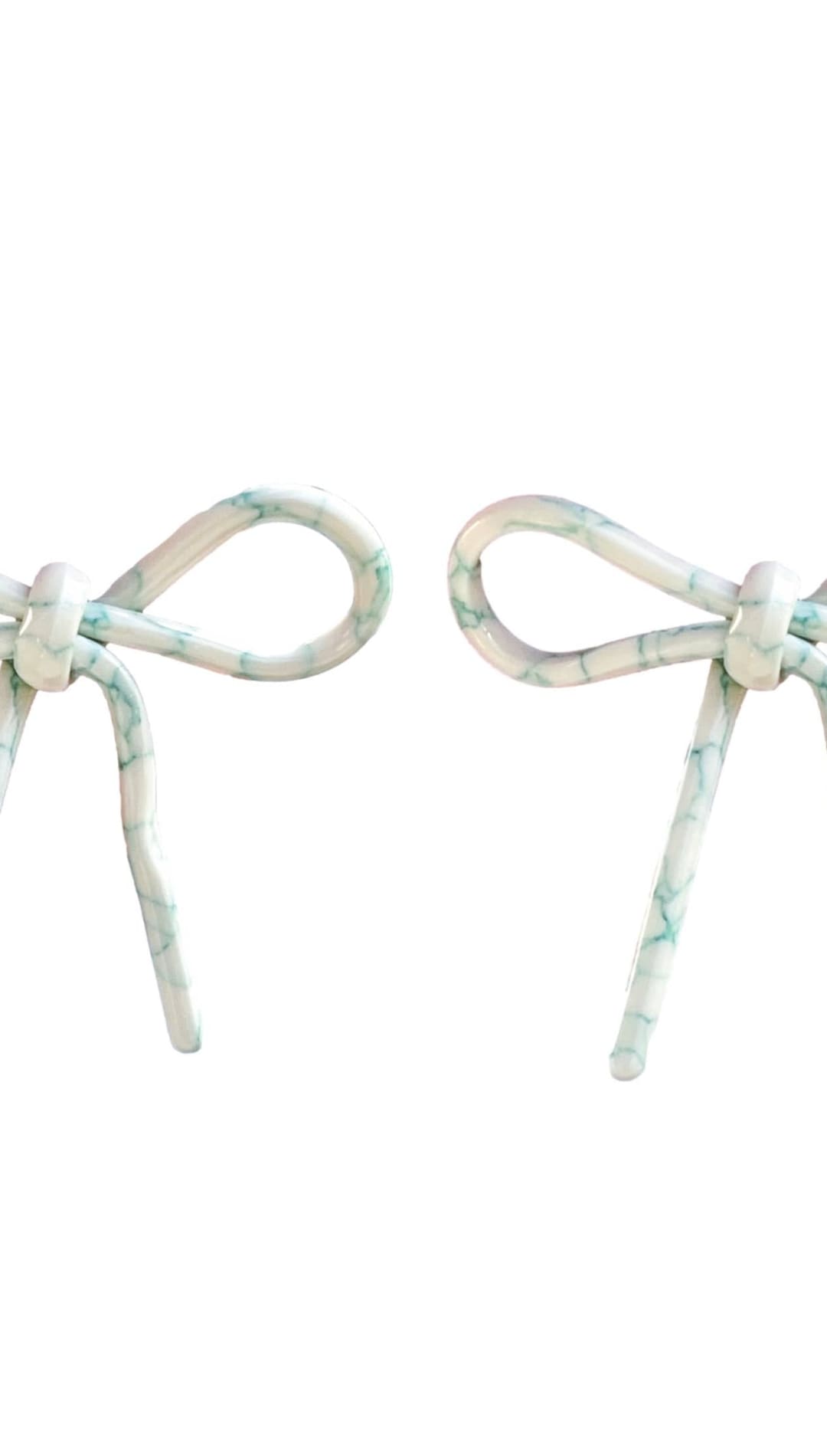 Aqua Poolside Bow Statement Stud Earrings - 260 Jewelry