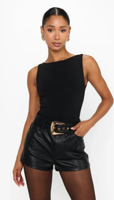 Asher Faux Leather Shorts