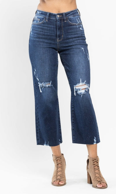Beckie High Waist Crop Wide Leg Jeans - 200 Jeans