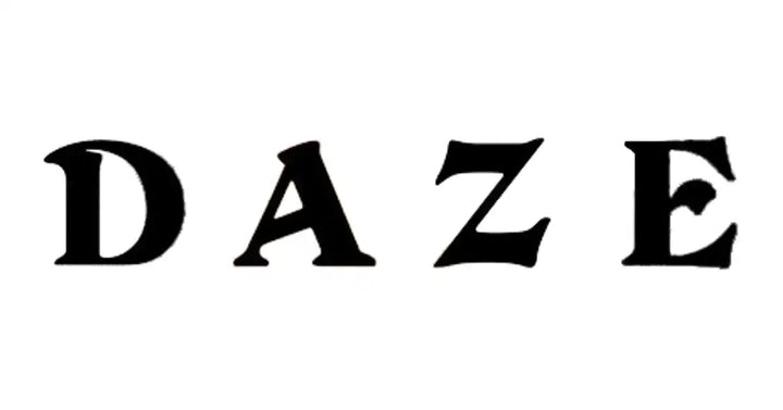 Black text spelling out ’DAZE’ in stylized letters.