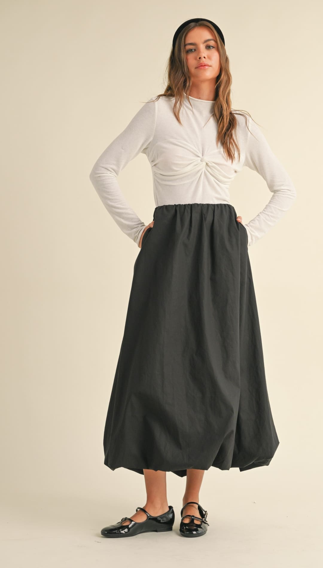 Bubble Hem Midi SKirt - 220 Other Bottoms