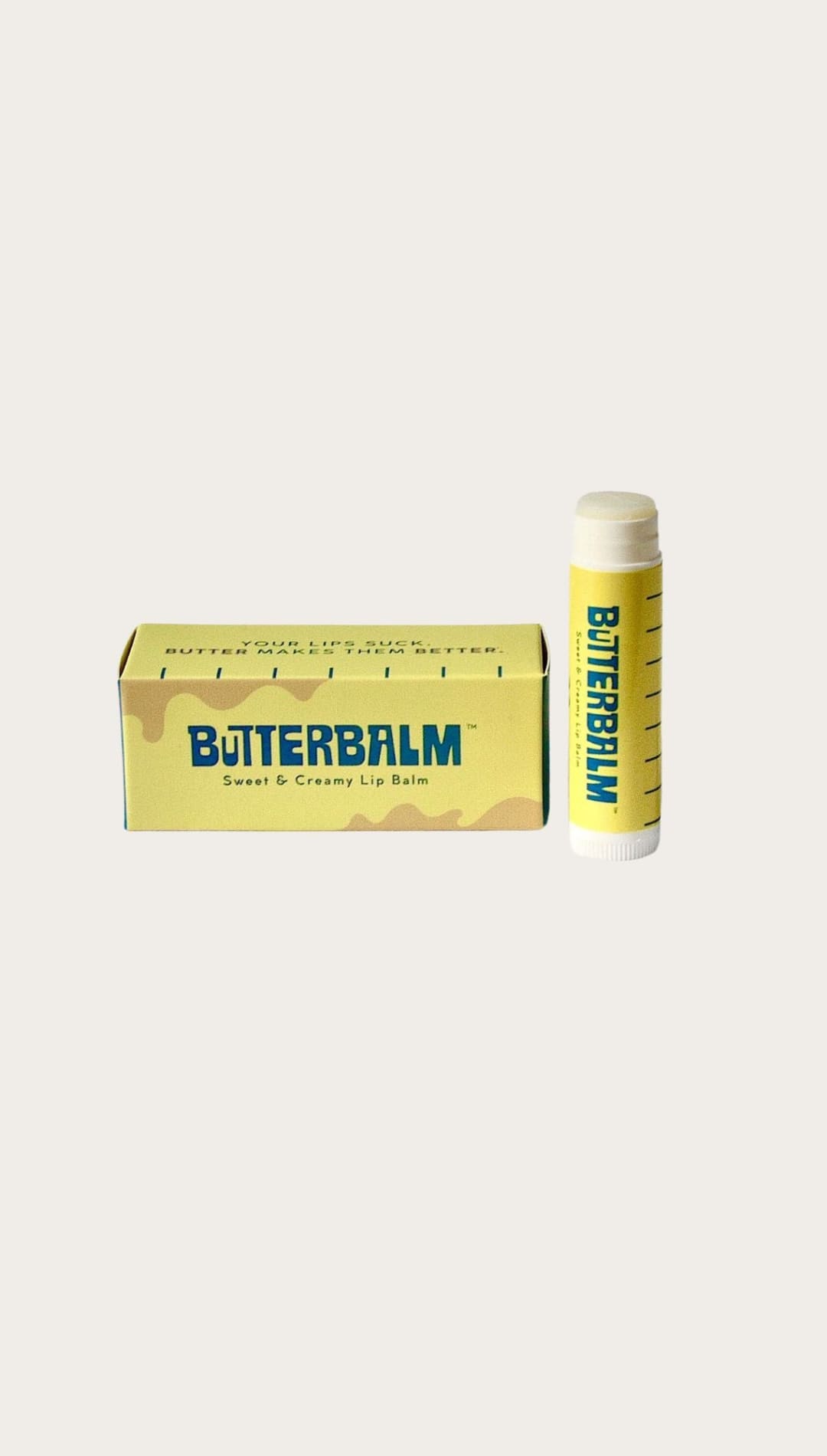 Butterbalm lip balm and box.