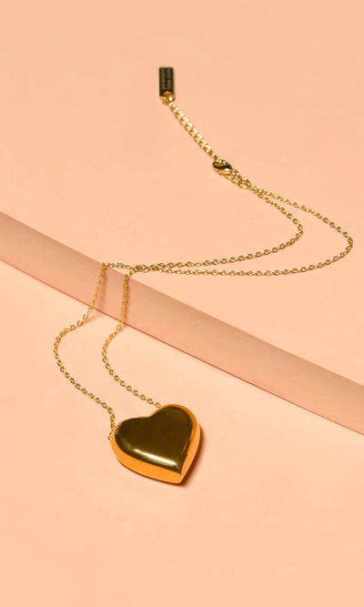 Can’t Heartly Wait Necklace - 18K Gold Plated