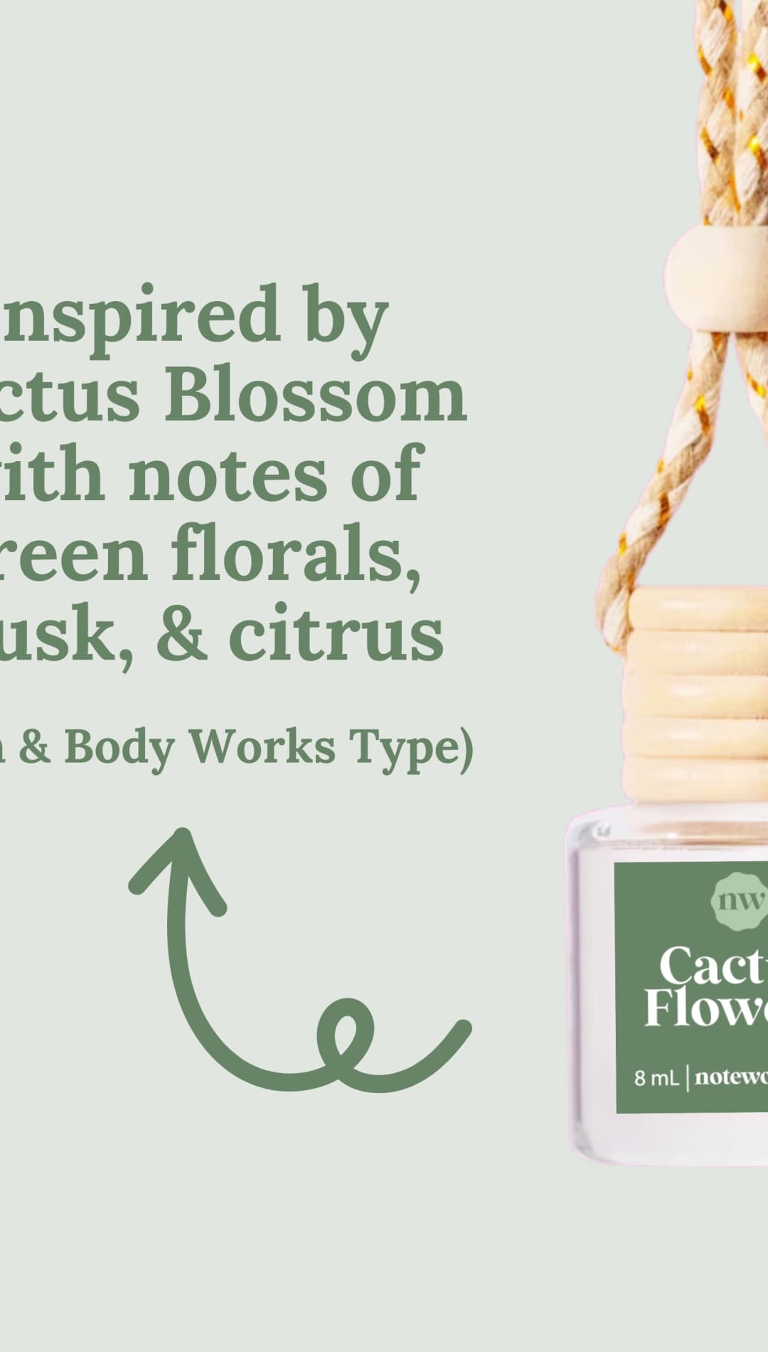 Cactus blossom car air freshener.