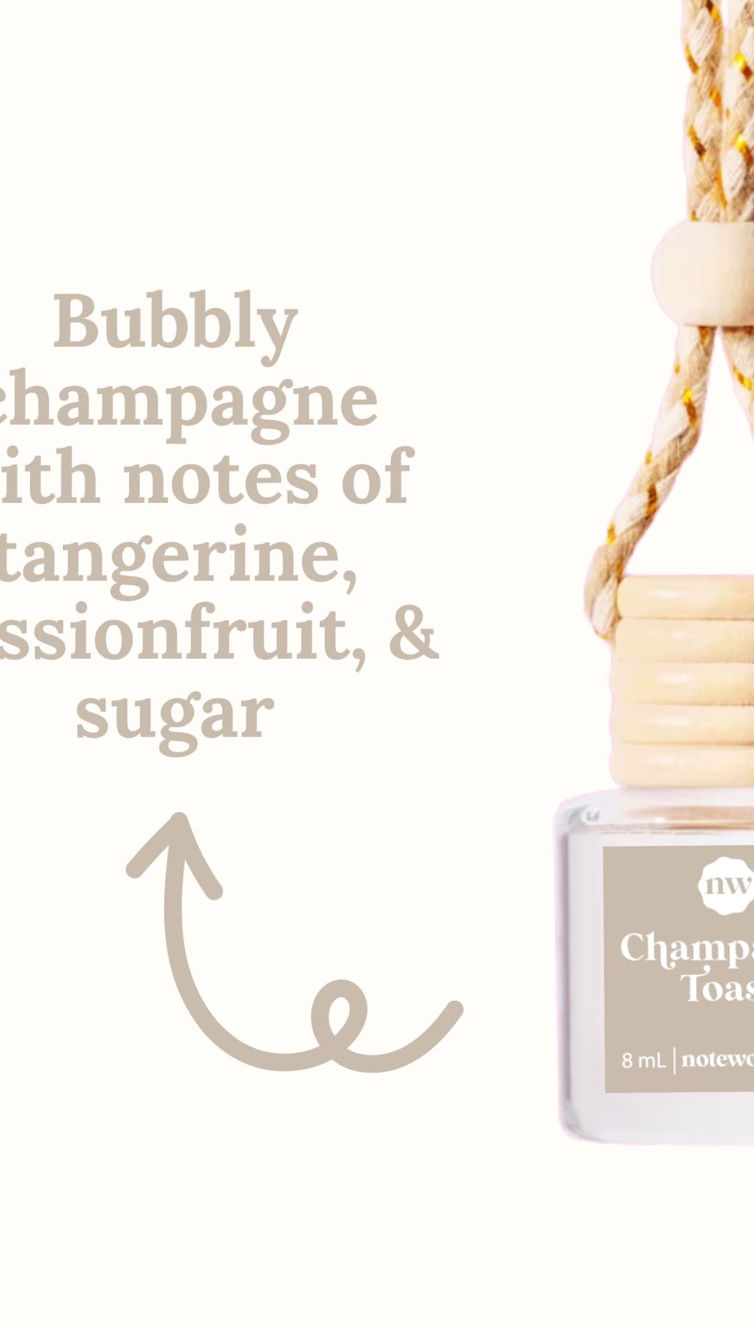 Champagne Toast car air freshener.