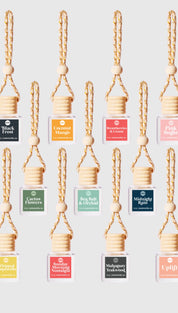 Hanging car air fresheners.