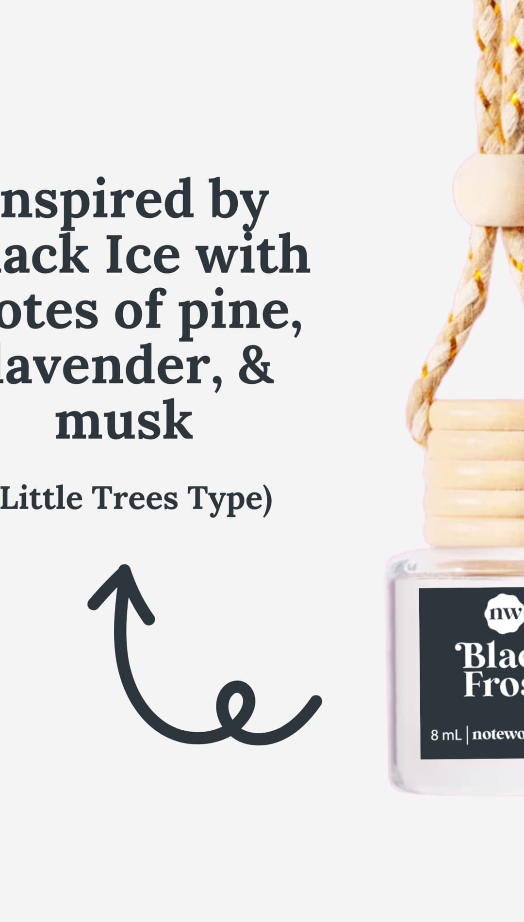 Black Ice-inspired car air freshener.