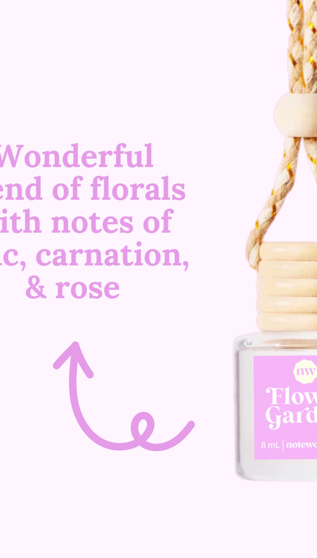 Hanging floral air freshener.